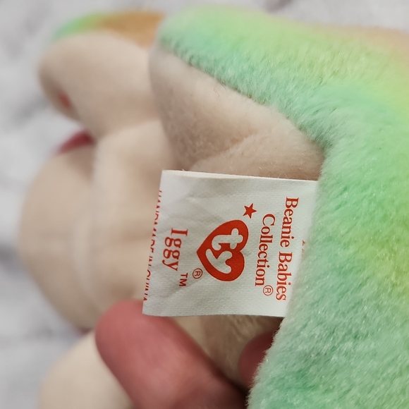 🕸Vintage Ty Beanie Baby Original "Iggy" The Iguana 1997 P.V.C Pellets - Picture 7 of 11